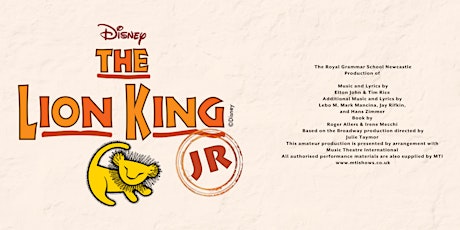 Imagen principal de Friday 8th: Lion King JR