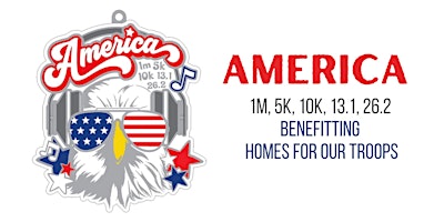 Image principale de AMERICA 1M 5K 10K 13.1 26.2-Save $2