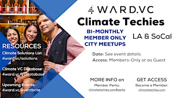 Climate Techies Los Angeles Jan Sustainability Meetup: More Tickets primary image