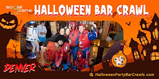 Imagem principal do evento 2024 Denver Halloween Bar Crawl (Saturday) - All Access