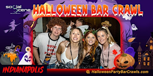 Primaire afbeelding van 2024 Indianapolis Halloween Bar Crawl (Saturday) - All Access