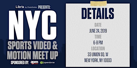 NYC Sports Video & Motion Meet Up primary image