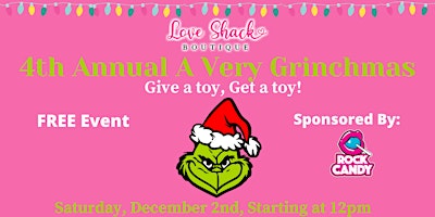 A Very Grinchmas Toy Drive ~ Give a Toy, Get A Toy!