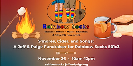 S'mores, Cider and Songs: A Jeff & Paige Fundraiser for Rainbow Socks 501c3 primary image