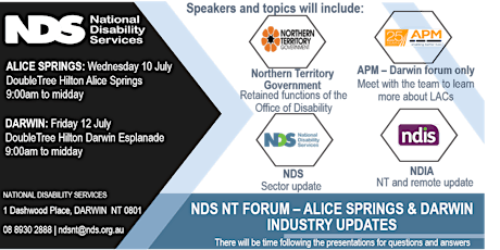 NDS NT INDUSTRY UPDATES FORUM: ALICE SPRINGS primary image