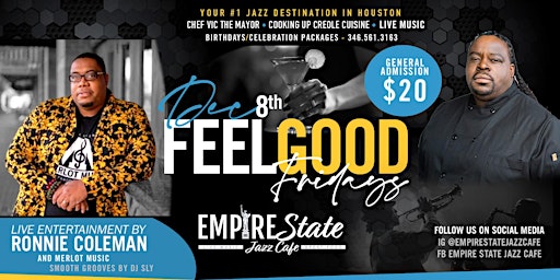 12/8 - Feel Good Fridays with Ronnie Coleman, Jr and Merlot Music primary image