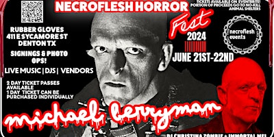 Imagem principal do evento Necroflesh Horror Fest w/Michael Berryman