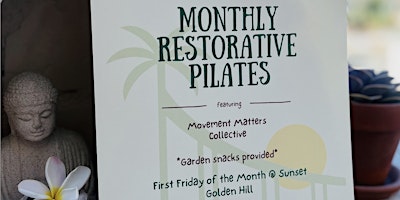 Primaire afbeelding van Restorative Pilates with MMC - First Friday of the Month!