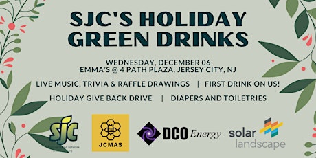 Primaire afbeelding van SJC Green Drinks - First Drink on Us!