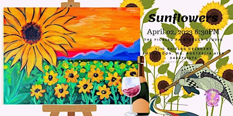 Primaire afbeelding van Paint & Sip Class - Sunflowers - December 15,  2023