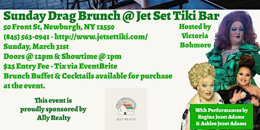 Hauptbild für Sunday Drag Brunch at Jet Set Tiki Bar - March 2024