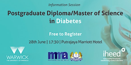 University of Warwick: Pg.Dip/MSc. Diabetes - Info Session - Selangor - Jun 2019 primary image