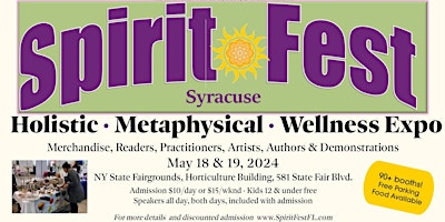 Primaire afbeelding van Spirit Fest™ Metaphysical and Holistic Fair - Syracuse