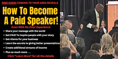 How To Become A Paid Speaker - Live Event primary image