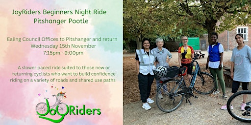 JoyRiders Beginners Night Ride - Pitshanger  Pootle primary image