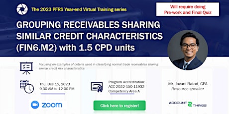 Grouping receivables sharing similar credit characteristics (1.5 CPD units) primary image