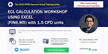 ECL calculation workshop using Excel (1.5 CPD units) primary image