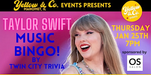 Taylor Swift Music Bingo  @ Yellow & Co. primary image