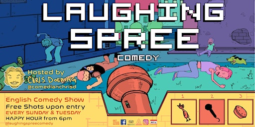 Primaire afbeelding van Laughing Spree: English Comedy on a BOAT (FREE SHOTS) 21.04.