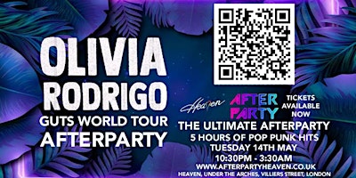 OLIVIA RODRIGO GUTS WORLD TOUR AFTER PARTY @ HEAVEN - TUESDAY 14th MAY primary image