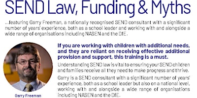 Imagen principal de SEND Law, Funding and Myths with Garry Freeman (SEND Consulant)