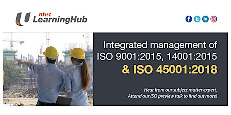 Preview Talk: Integrated management of ISO9001, ISO14001 & ISO45001: 2018 primary image