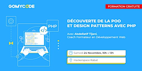 Workshop: Découverte de la POO et Design Patterns avec PHP- GOMYCODE Rabat primary image
