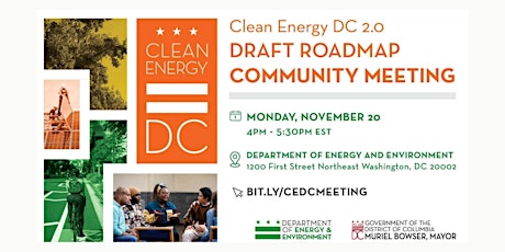 Clean Energy DC 2.0: Draft Roadmap Community Meeting primary image