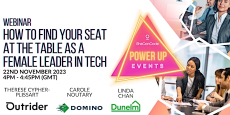 Image principale de How to find your seat at the table as a female leader in tech