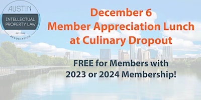 December 6, 2023 Member Appreciation Lunch at Culinary Dropout