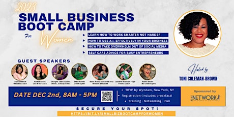 2023 Small Business Boot Camp for Women primary image