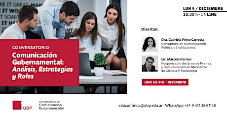 Hauptbild für Conversatorio | Comunicación Gubernamental: Análisis, Estrategias y Roles