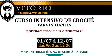 Imagem principal do evento Curso Intensivo de Crochê para Iniciantes 01/07/19