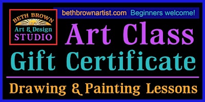Art Class Gift Certificate - Four Lessons in Drawing and Painting primary image