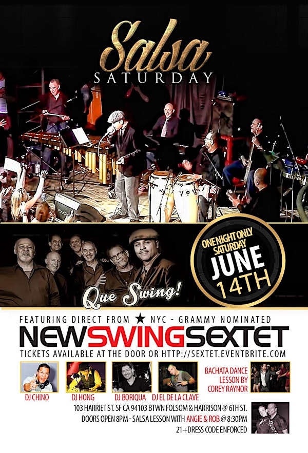 SALSA SATURDAY FEAT. NEW SWING SEXTET