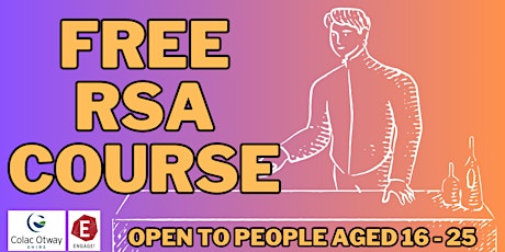 Free Responsible Service of Alcohol (RSA) Course 16-25 Yrs primary image