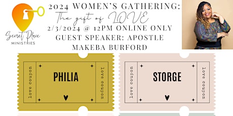 Secret Place Ministries presents... 2024 Women's Gathering:The Gift of Love primary image