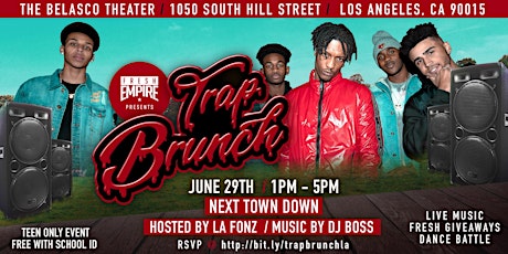 Next Town Down performing at Trap Brunch LA Day Party with Fresh Empire primary image