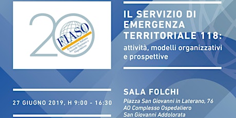 Immagine principale di Convegno "Il servizio di emergenza territoriale 118:  attività, modelli organizzativi e prospettive" 