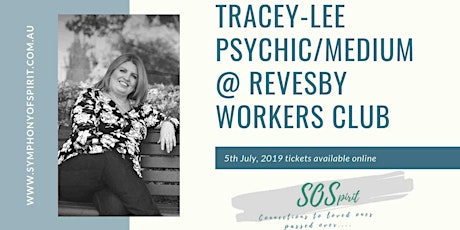 Psychic/Medium Tracey-lee  LIVE @ Revesby Workers Club primary image