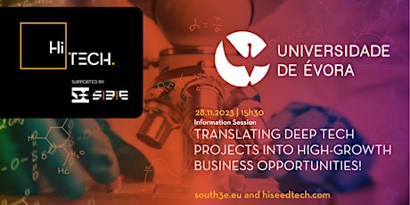 Hauptbild für HiTech/S3E Start Information Session  @ UÉvora