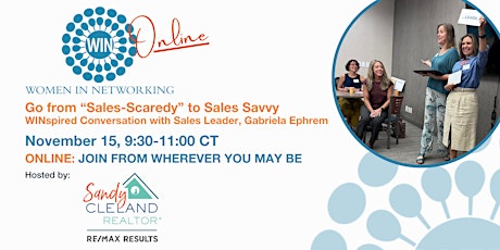 Women in Networking (WIN) Online: Go from Sales-Scaredy to Sales Savvy primary image