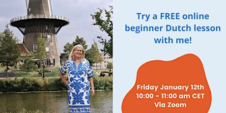 Primaire afbeelding van Intensive Dutch Course for Beginners - FREE Trial Lesson [ONLINE]