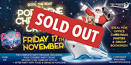 Popscene Christmas Cruise  Party Package Friday 17 Nov primary image