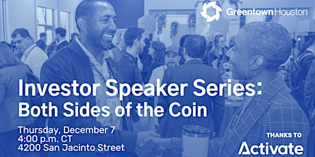 Investor Speaker Series: Both Sides of the Coin primary image