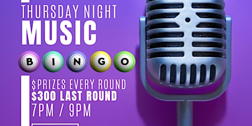 Image principale de Thursday Night Music Bingo