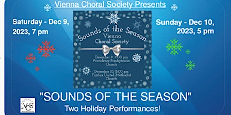 Vienna Choral Society Presents; Sounds of the Season primary image