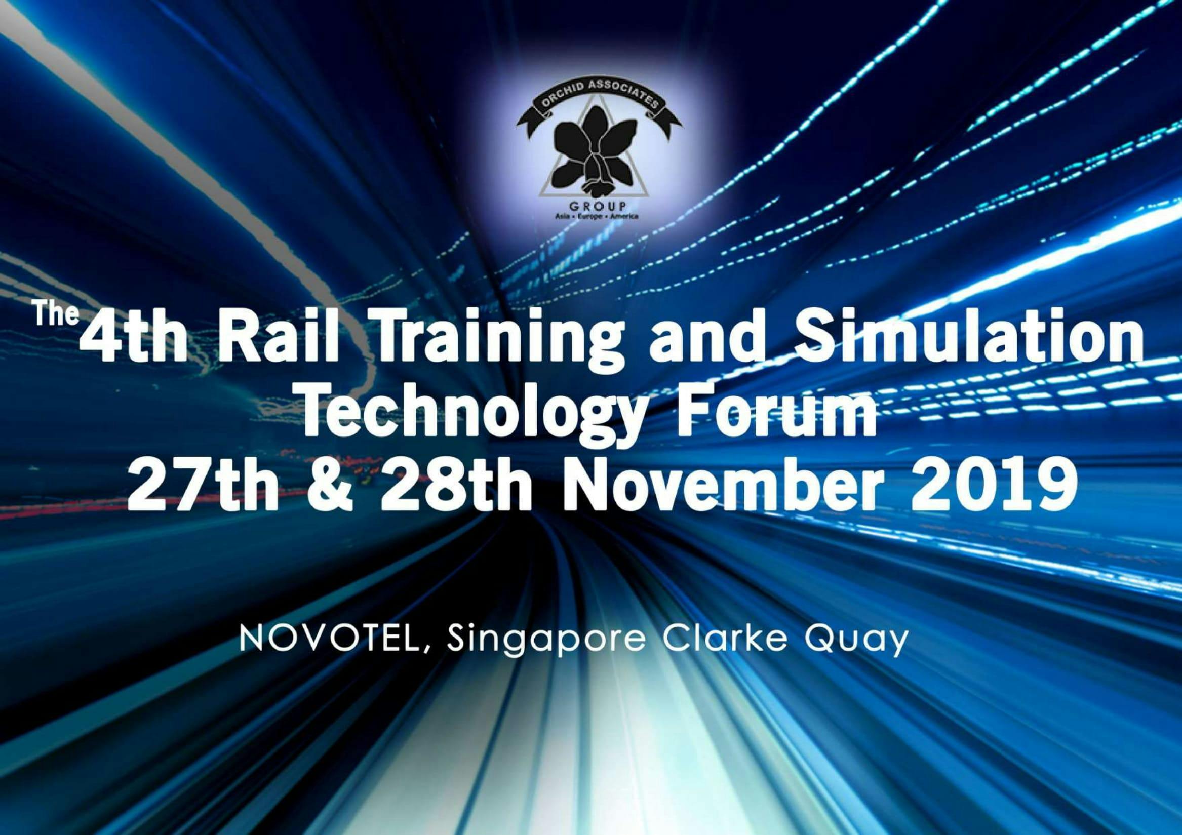 4th Rail Training & Simulation Technology Forum 27th-28th Nov in Singapore