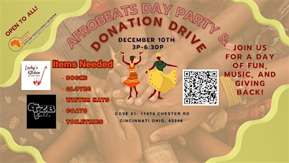 AfroBeats Day Party & Donation Drive primary image