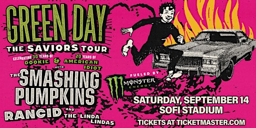 Primaire afbeelding van Bus to Green Day in LA on 9/14 - Departs Huntington Beach at 4:30 PM